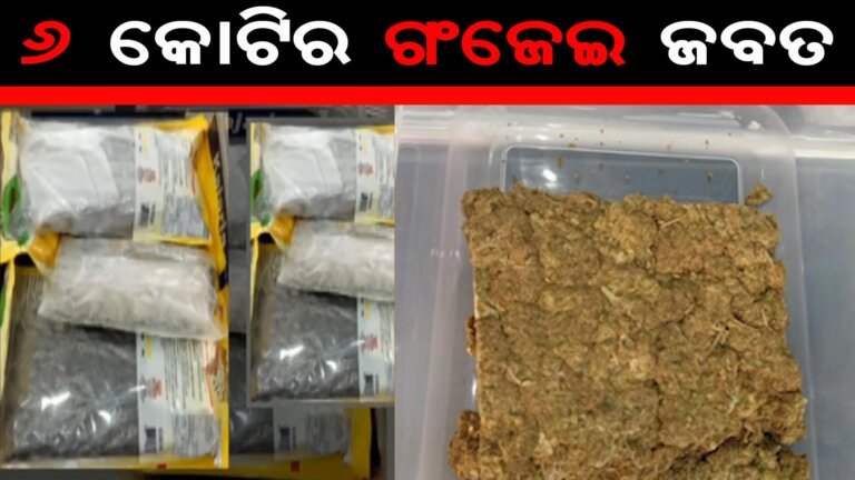 ଭୁବନେଶ୍ୱର ବିମାନ ବନ୍ଦରରୁ ୬ କୋଟିର ଗଂଜେଇ ଜବତ