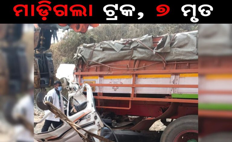ମାଡ଼ିଗଲା ଟ୍ରକ, ୭ ମୃତ