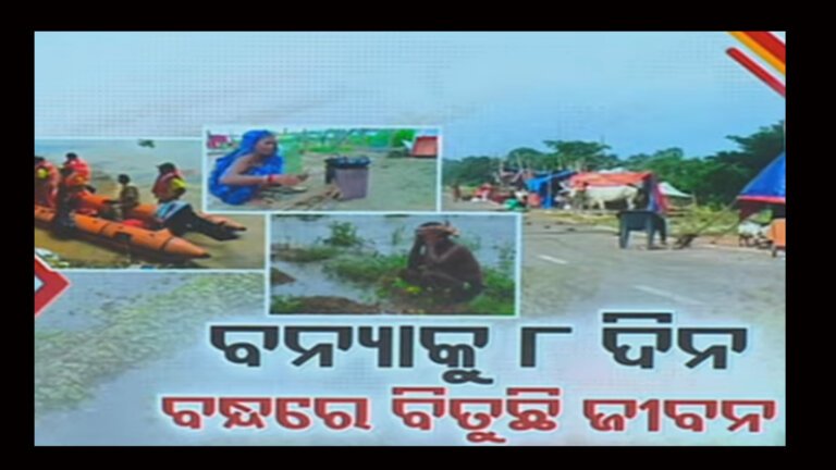 ବନ୍ୟାକୁ ୮ ଦିନ : ବନ୍ଧରେ ବିତୁଛି ଜୀବନ